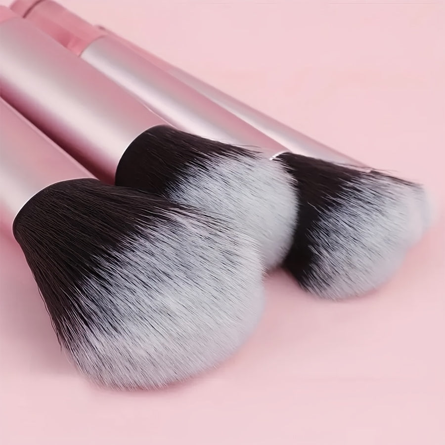 10pcs for hello kitty Mini Makeup Brush Set, Portable Travel with Storage Box, Powder Brush Contour Brush, Eyeshadow Brush, Eyebrow Brush Concealer Brush Kit, Professional Makeup Brushes, Women'S Cosmetics